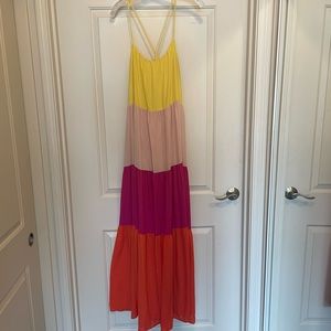 Express Color Block Maxi Dress